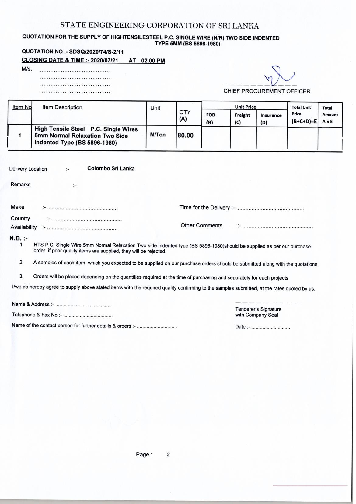 price-schedule-format-high-commission-of-sri-lanka-in-pakistan