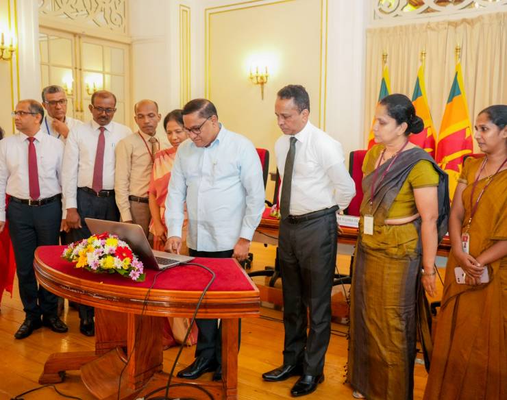 Foreign Minister Vijitha Herath launches the e-service for copies of Birth, Marriage and Death certificates for overseas Sri Lankan